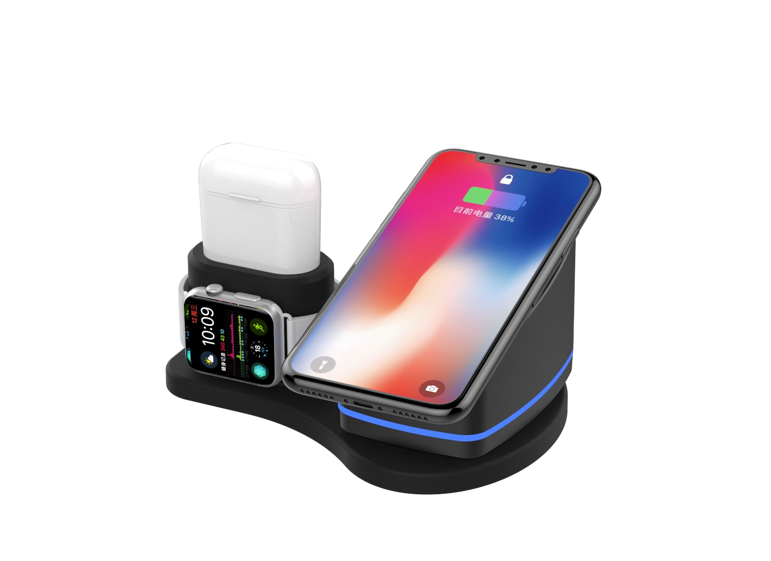 KW-019 手機(jī)、手表、耳機(jī) 多功能無(wú)線充