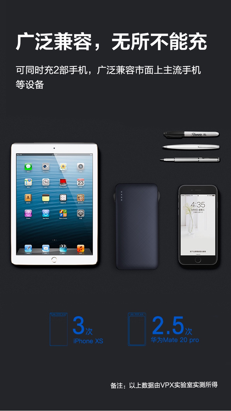 10000自帶雙線移動(dòng)電源-VP55 10000自帶雙線移動(dòng)電源-VP55